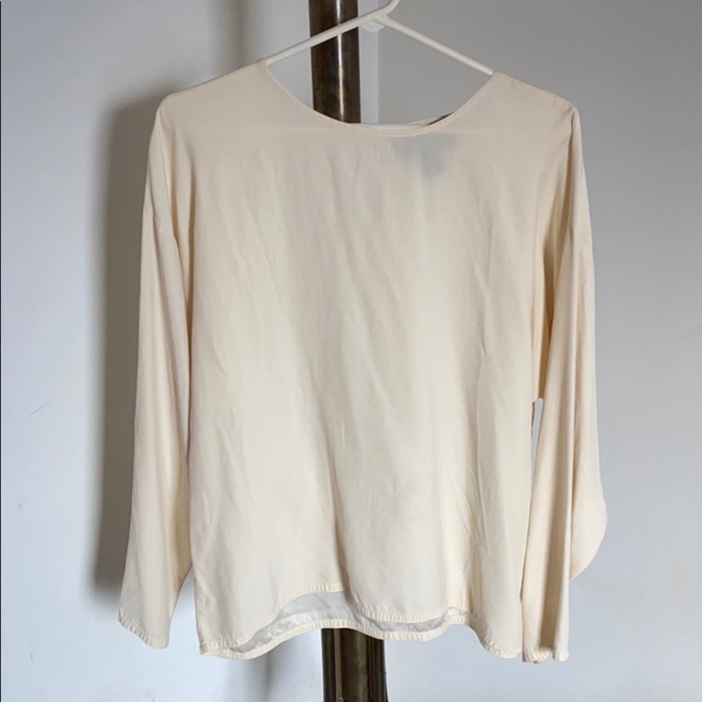 Eileen Fisher drop sleeve silk top